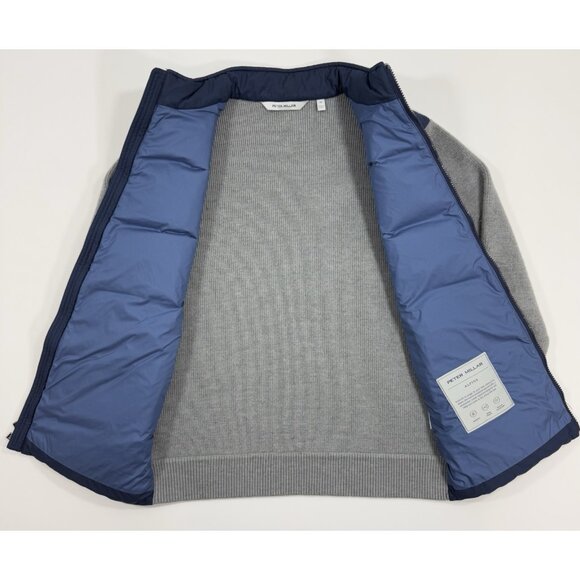 Peter Millar Mens Crown Crafted Wool Hybrid Cardigan Coat Jacket Sz Medium Navy - Picture 2 of 13